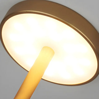 Minimalist Gold Round Geometric Metal Decor Table Lamp Zawala Image - 10