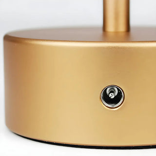 Minimalist Gold Round Geometric Metal Decor Table Lamp Zawala Image - 11
