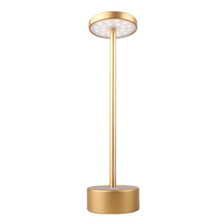 Minimalist Gold Round Geometric Metal Decor Table Lamp Zawala Image - 14