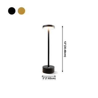 Minimalist Gold Round Geometric Metal Decor Table Lamp Zawala #size
