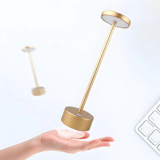Minimalist Gold Round Geometric Metal Decor Table Lamp Zawala Image - 8