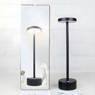 Minimalist Gold Round Geometric Metal Decor Table Lamp Zawala Image - 9