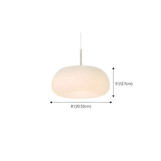 Modern Round Glass Pendant Light Dining Room White Zawala #size