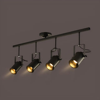 ZOWALA - Minimalist Semi-Flush Mount Black Iron Track Light Image - 11