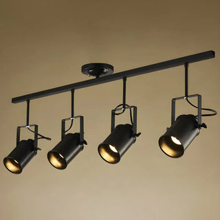 ZOWALA - Minimalist Semi-Flush Mount Black Iron Track Light Image - 13