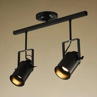 ZOWALA - Minimalist Semi-Flush Mount Black Iron Track Light Image - 15