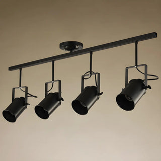 ZOWALA - Minimalist Semi-Flush Mount Black Iron Track Light Image - 16