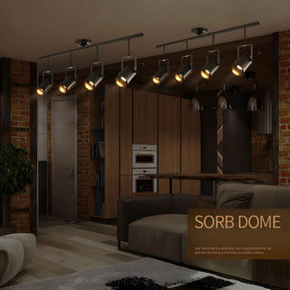 ZOWALA - Minimalist Semi-Flush Mount Black Iron Track Light Image - 20