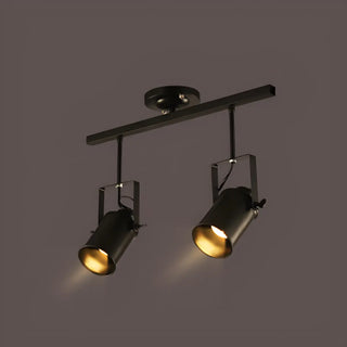 ZOWALA - Minimalist Semi-Flush Mount Black Iron Track Light Image - 3