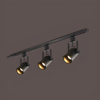 ZOWALA - Minimalist Semi-Flush Mount Black Iron Track Light Image - 5