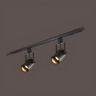 ZOWALA - Minimalist Semi-Flush Mount Black Iron Track Light Image - 7