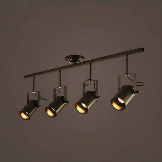 ZOWALA - Minimalist Semi-Flush Mount Black Iron Track Light Image - 8