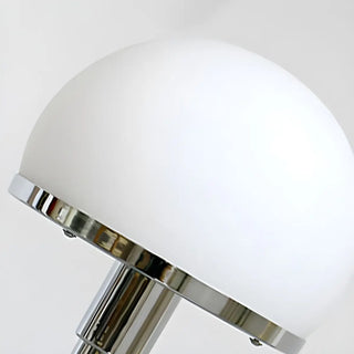 Minimalist Bedroom Modern Silver Dome Glass Table Lamp Zawala Image - 6