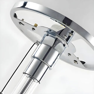 Minimalist Bedroom Modern Silver Dome Glass Table Lamp Zawala Image - 7