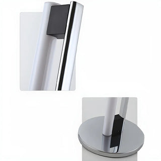 Minimalist Linear Silver Finish LED Metal Floor Lamp Zawala Image - 4