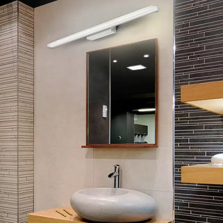 ZOWALA - Minimalist Silver Rectangular Vanity Mirror Light Image - 1