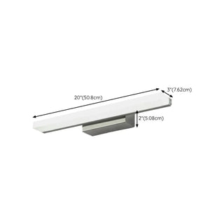 ZOWALA - Minimalist Silver Rectangular Vanity Mirror Light Image - 13
