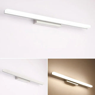 ZOWALA - Minimalist Silver Rectangular Vanity Mirror Light Image - 5
