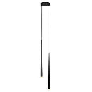 ZOWALA - Minimalist Slim Black Dual Tube Acrylic Bedroom Pendant Light Image - 13