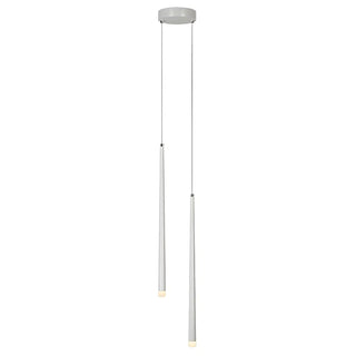 ZOWALA - Minimalist Slim Black Dual Tube Acrylic Bedroom Pendant Light Image - 14