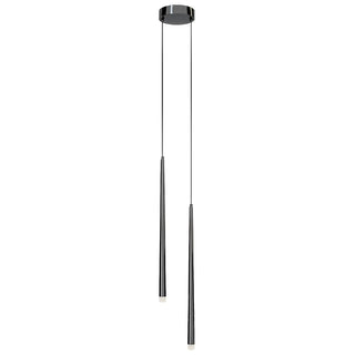 ZOWALA - Minimalist Slim Black Dual Tube Acrylic Bedroom Pendant Light Image - 16