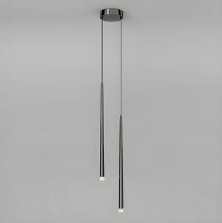 ZOWALA - Minimalist Slim Black Dual Tube Acrylic Bedroom Pendant Light Image - 7