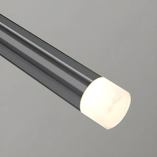 ZOWALA - Minimalist Slim Black Dual Tube Acrylic Bedroom Pendant Light Image - 8