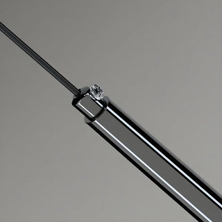 ZOWALA - Minimalist Slim Black Dual Tube Acrylic Bedroom Pendant Light Image - 9