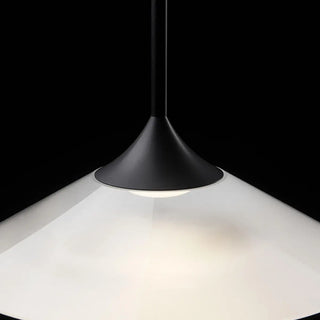ZOWALA - Minimalist Bedroom Slim Black Acrylic Cone Pendant Light Image - 5