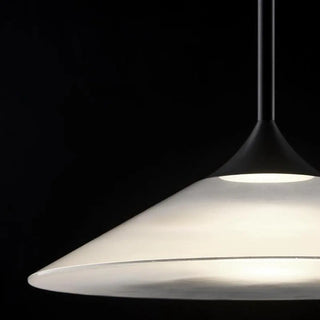 ZOWALA - Minimalist Bedroom Slim Black Acrylic Cone Pendant Light Image - 6