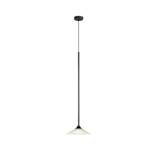 ZOWALA - Minimalist Bedroom Slim Black Acrylic Cone Pendant Light Image - 7