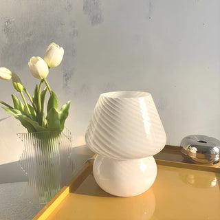 Minimalist Small White Ceramic Atmosphere Table Lamp Zawala Image - 1