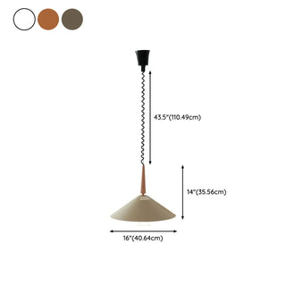 ZOWALA - Nordic Minimalist Cone Metal Table White Small Pendant Light #size