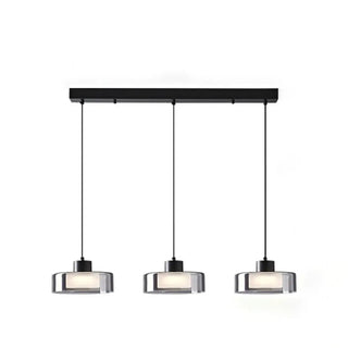 ZOWALA - Minimalist Rectangular Glass Bedroom Pendant Light Image - 11