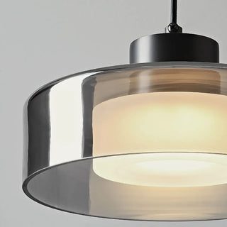 ZOWALA - Minimalist Rectangular Glass Bedroom Pendant Light Image - 5