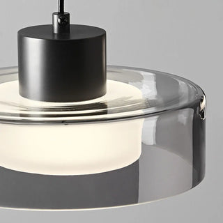 ZOWALA - Minimalist Rectangular Glass Bedroom Pendant Light Image - 6