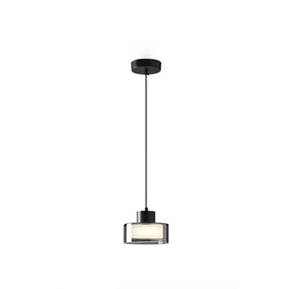 ZOWALA - Minimalist Rectangular Glass Bedroom Pendant Light Image - 8