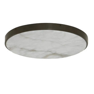 Minimalist Black Round Stone Flush Mount Ceiling Light Zawala Image - 12