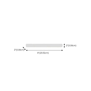 Straight White Minimalist LED Bathroom Vanity Light Zawala #size