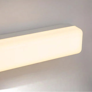 Straight White Minimalist LED Bathroom Vanity Light Zawala Image - 9