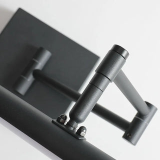 Minimalist Black Linear LED Swing Arm Vanity Light Zawala Image - 10