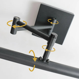 Minimalist Black Linear LED Swing Arm Vanity Light Zawala Image - 12