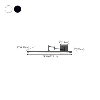 Minimalist Black Linear LED Swing Arm Vanity Light Zawala Image - 14