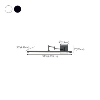 Minimalist Black Linear LED Swing Arm Vanity Light Zawala Image - 15