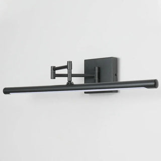 Minimalist Black Linear LED Swing Arm Vanity Light Zawala Image - 6