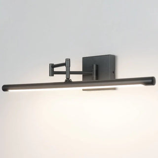 Minimalist Black Linear LED Swing Arm Vanity Light Zawala Image - 7