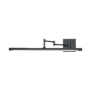 Minimalist Black Linear LED Swing Arm Vanity Light Zawala Image - 9