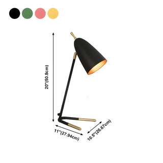 Minimalist Conical Metal Shade Bedside Table Lamp Zawala #size