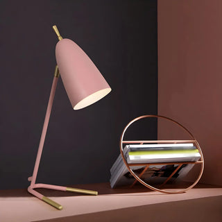 Minimalist Conical Metal Shade Bedside Table Lamp Zawala Image - 2