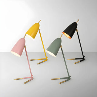 Minimalist Conical Metal Shade Bedside Table Lamp Zawala Image - 4